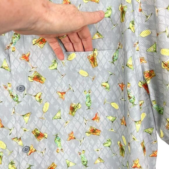 Tommy Bahama Island Zone Coast Cocktail Hour Hawaiian Shirt Sz XL Casusl Party - Picture 4 of 15